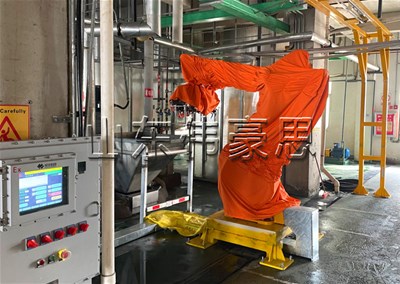 硫磺機械手自動破袋機 全自動拆包機器人現場